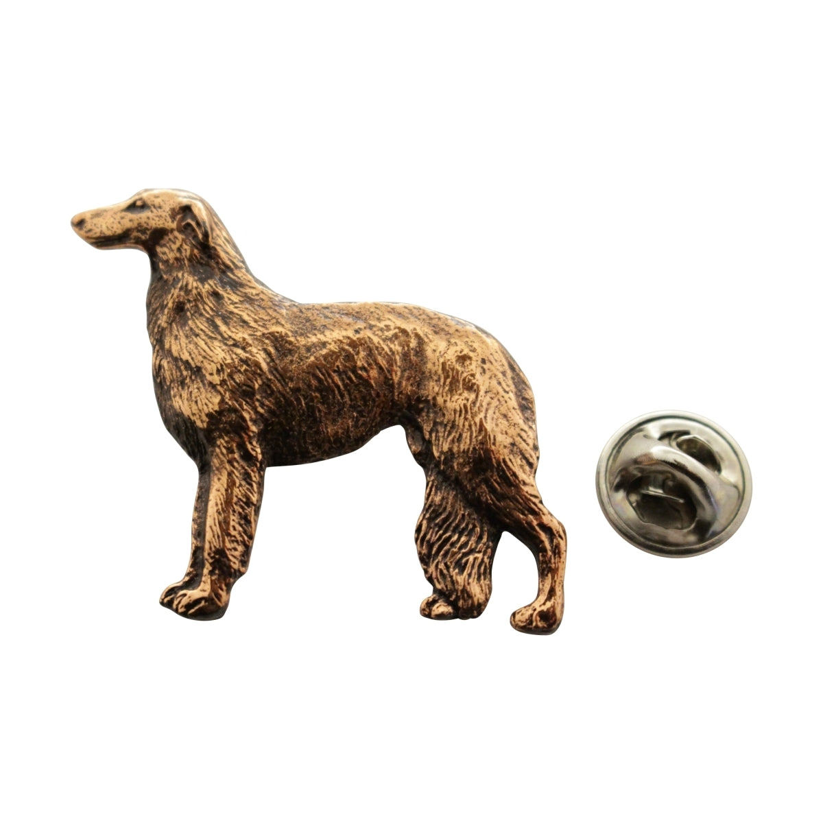 Borzoi Dog Pin ~ Antiqued Copper ~ Lapel Pin ~ Sarah's Treats & Treasures